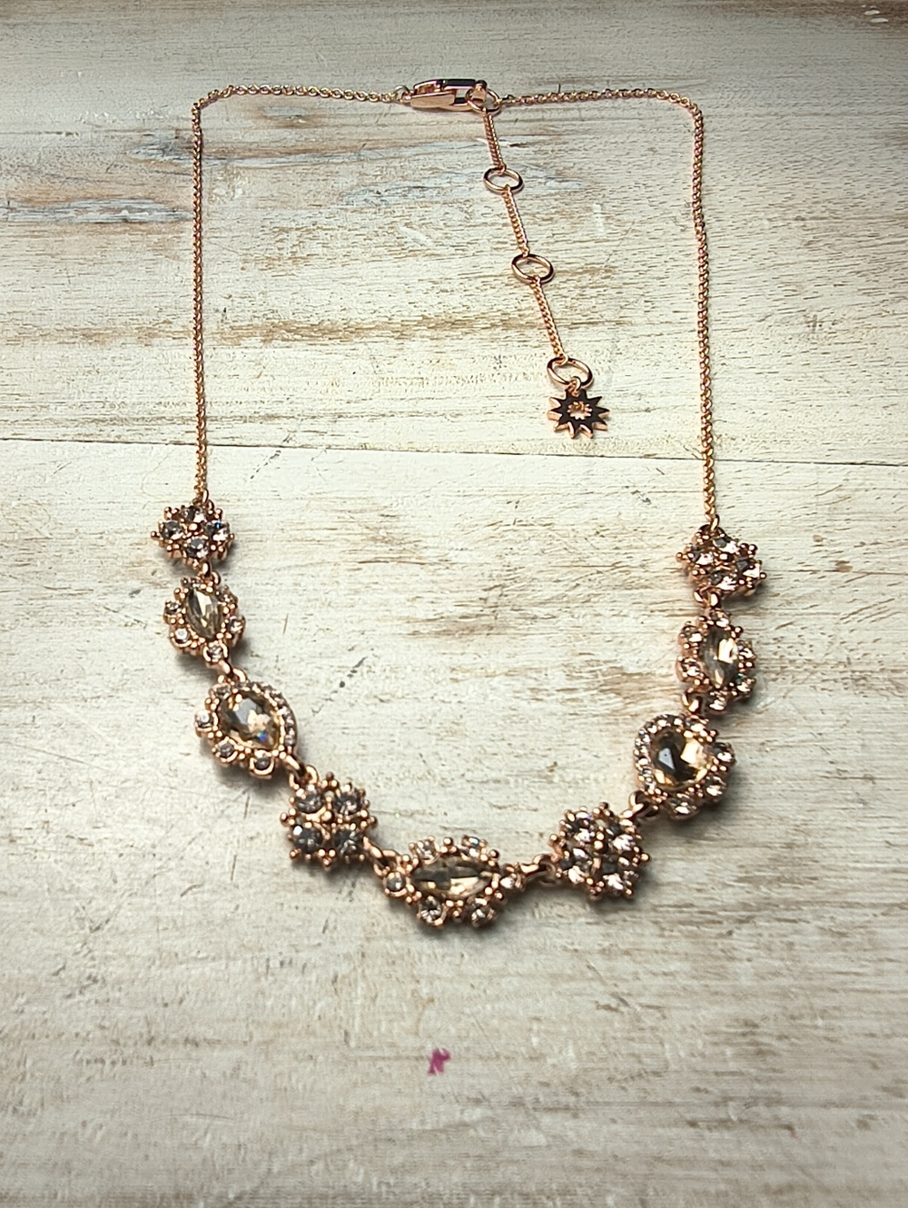 Marchesa Rose Gold-tone Stone Necklace